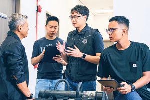From going on enforcement operations to formulating policies, Ministry of Home Affairs (MHA) Uniformed Scholarship holder Stephen Lim (with tactical vest) hopes to keep Singapore drug-free. PHOTO: SPH MEDIA